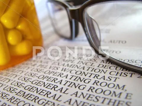 Medical hospital bill Stock Photos