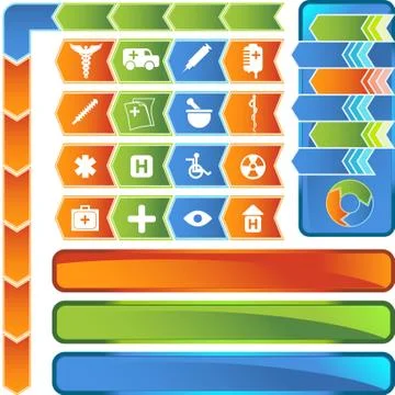 Medical icon set Stock Illustration