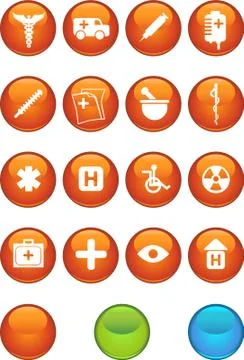 Medical icon set Stock Illustration