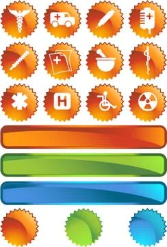 Medical icon set Stock Illustration