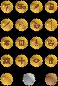 Medical icon set Stock Illustration
