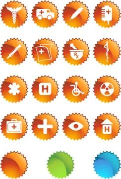 Medical icon set Stock Illustration