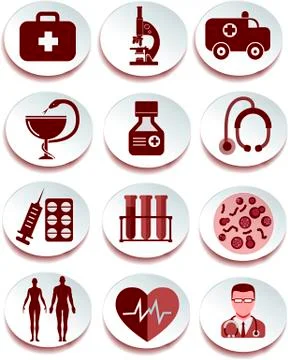 Medical icon set Stock Illustration