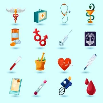Medical Icon Set Stock Illustration