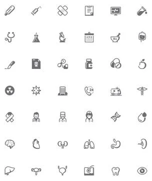 Medical icon set Stock Illustration