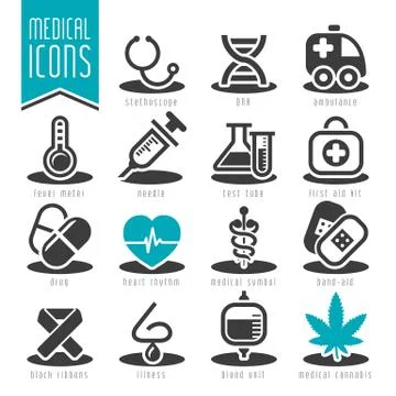 Medical icon set Stock Illustration