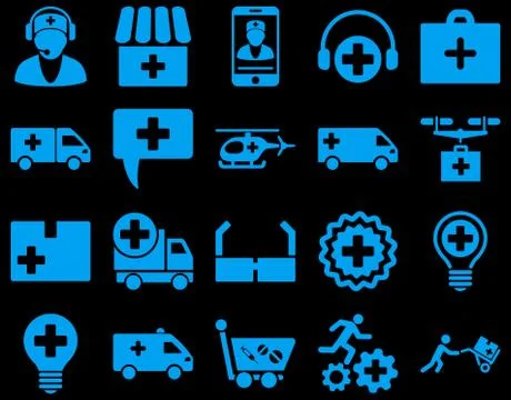 Medical icon set Stock Illustration