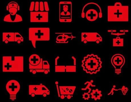 Medical icon set Stock Illustration