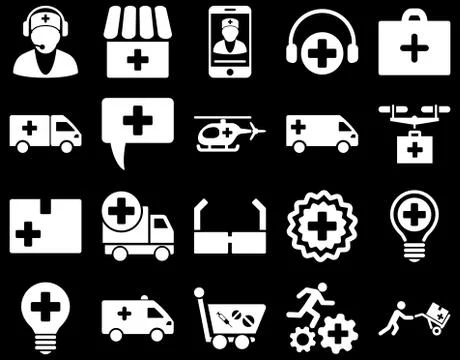 Medical icon set Stock Illustration