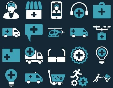 Medical icon set Stock Illustration
