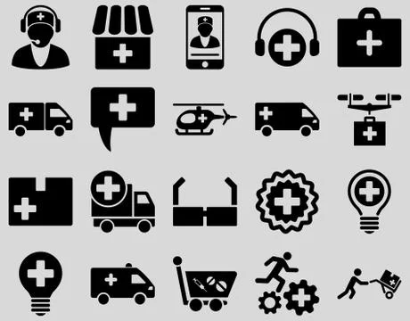 Medical icon set Stock Illustration