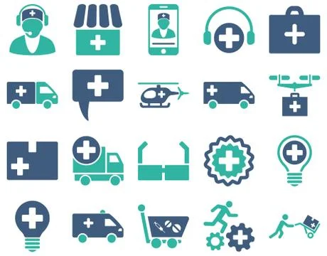 Medical icon set Stock Illustration