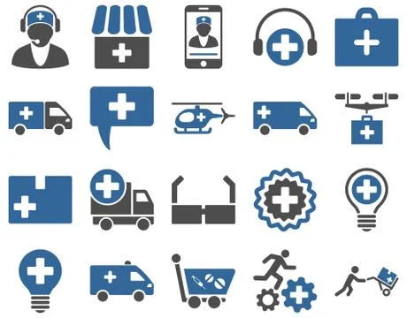 Medical icon set Stock Illustration