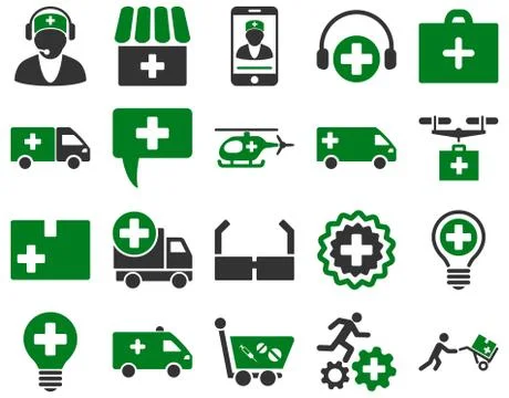 Medical icon set Stock Illustration