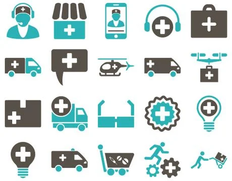 Medical icon set Stock Illustration
