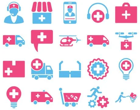 Medical icon set Stock Illustration