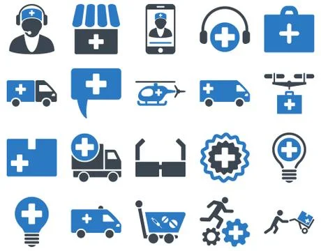 Medical icon set Stock Illustration