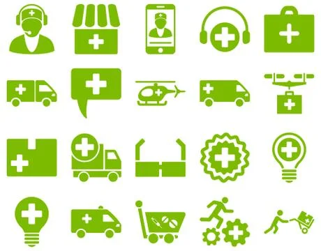 Medical icon set Stock Illustration
