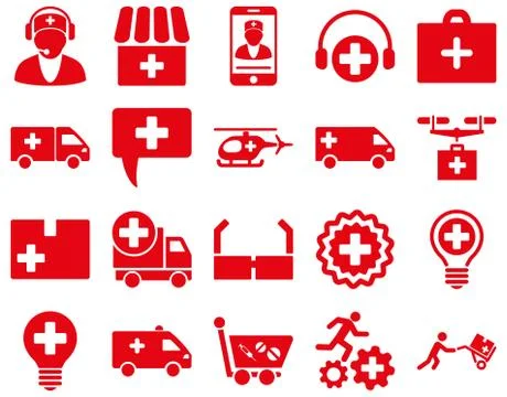 Medical icon set Stock Illustration