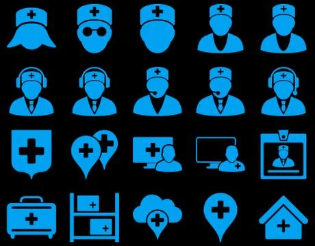Medical icon set Stock Illustration