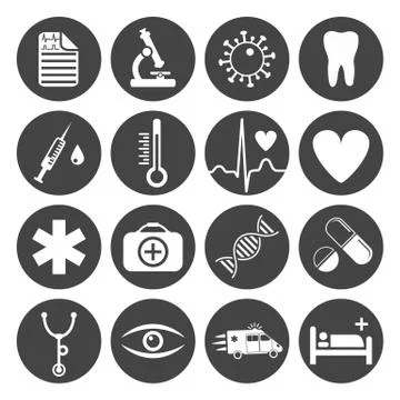 Medical icon set Stock Illustration