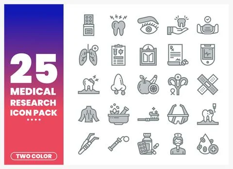 Medical icons on a gradient background Stock Illustration
