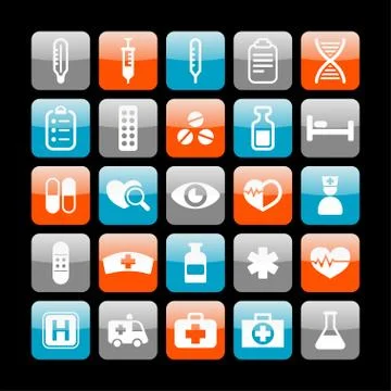 Medical icons Stock Illustration