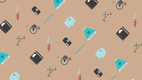 Medical icons seamless pattern background vector illustration Stock Footage 337451238