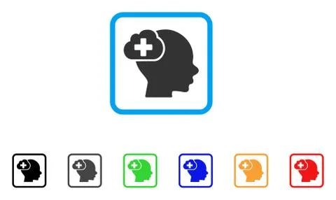 Medical Idea Cloud Framed Vector Icon Illustrazione stock