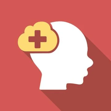 Medical Idea Flat Square Icon with Long Shadow Illustrazione stock
