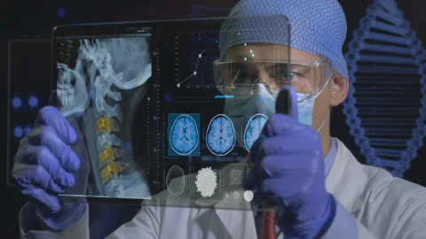 Medical Image on tablet Stock Footage 200825956