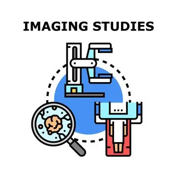 Medical imaging studies vector concept illustration Stock Illustration