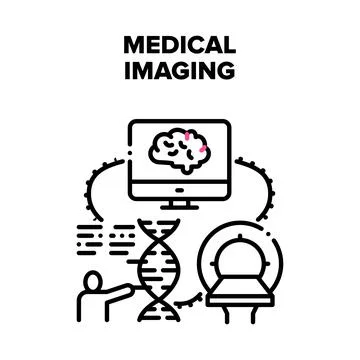 Medical Imaging Vector Concept Black Illustration Stockillustratie