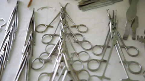 Medical instruments, dolly Stock-Footage 38045538