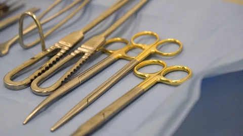 Medical instruments in the operating room. Stock Footage 292007555