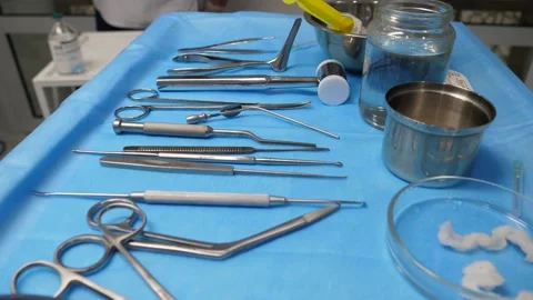 Medical instruments for the operation Stock Footage 155177738