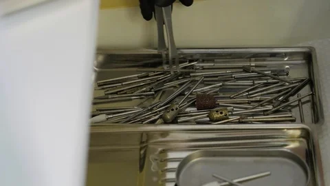 Medical instruments for pedicure. Video stock 119636010