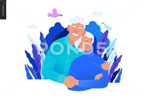 Medical insurance template - senior citizen health plan Stock Illustration
