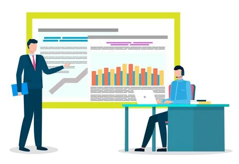 Medical Insurance Two Analytics Making Report Talk Stock Illustration