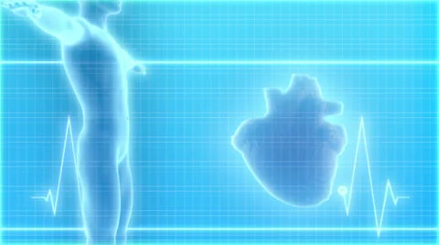 Medical Interface Blue Stock Footage 26203492