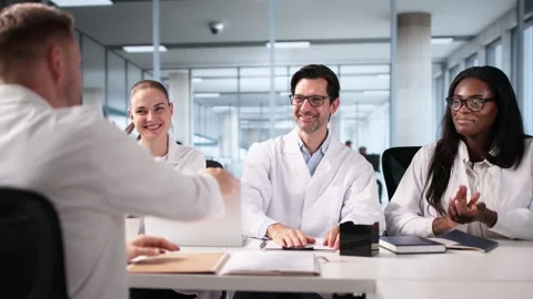 Medical Interview Panel Selecting New Healthcare Team Stock Footage 311731065