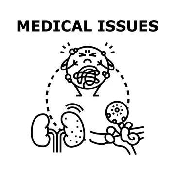 Medical issues vector concept illustrating human organ problems Stock Illustration