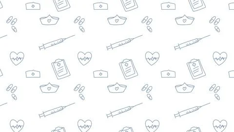Medical items pattern illustration  Stock Illustration