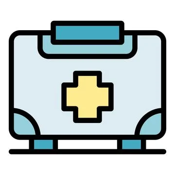Medical kit icon vector flat 스톡 일러스트