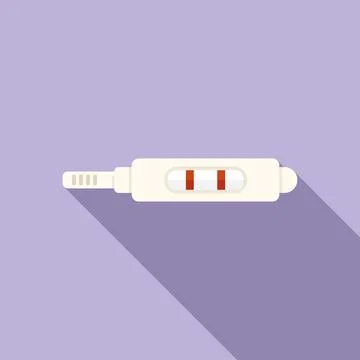 Medical kit test icon flat vector. Lab sample Stock Illustration