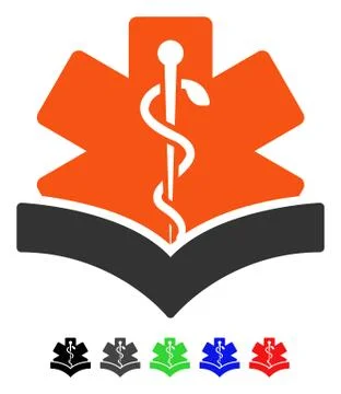 Medical Knowledge Flat Icon 스톡 일러스트