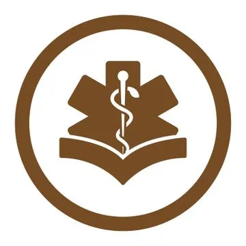 Medical Knowledge Rounded Vector Icon Stock Illustration