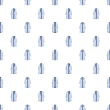 Medical lab coat uniform repeating seamless pattern Stock Illustration
