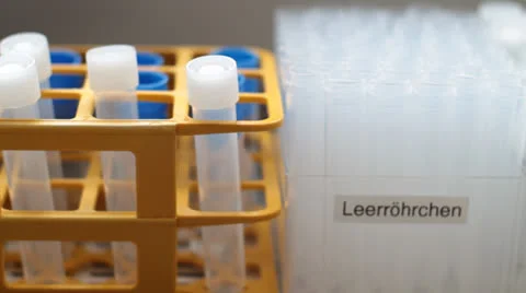 Medical Lab - test  tubes - front track Stock Footage 26138175