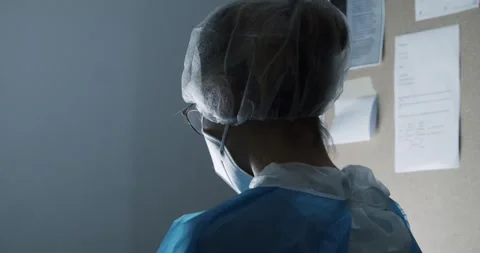 Medical lab worker performing COVID 19 tests in Berlin Oct 25 2020 Stock Footage 331149515